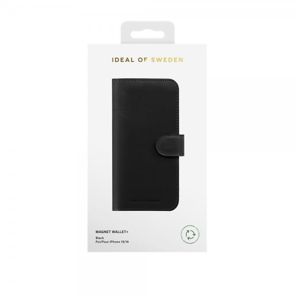 Ideal of Sweden iPhone 13/14/15/16e/17e Fodral Magnet Wallet+ MagSafe Musta
