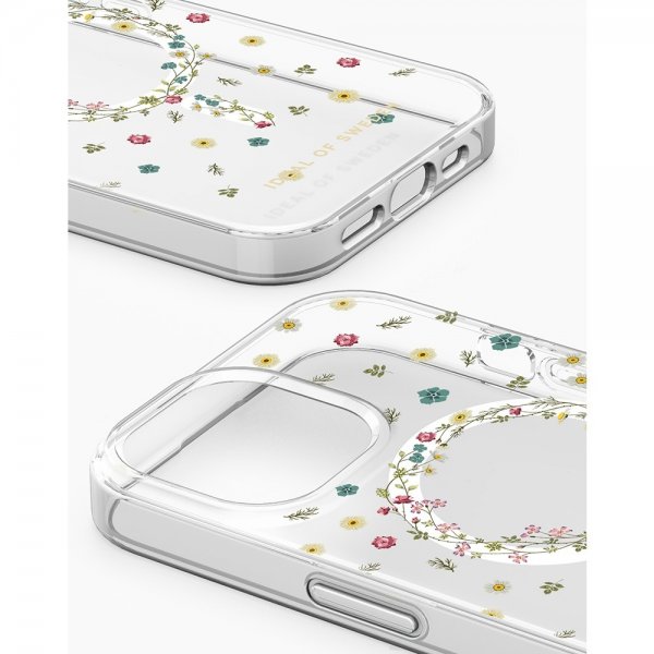 Ideal of Sweden iPhone 13/14/15/16e/17e -kuori Clear Case MagSafe Petite Floral