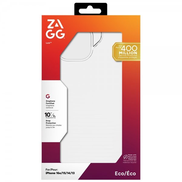 ZAGG iPhone 13/14/15/16e/17e Luxe Läpinäkyvä Suojakuori
