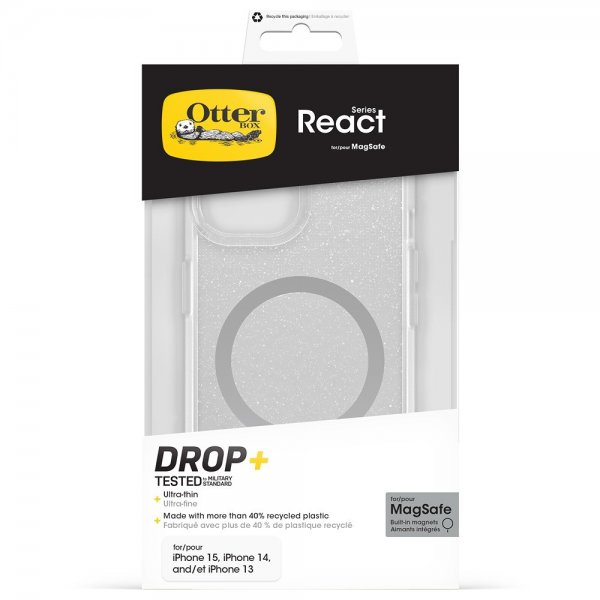 Otterbox iPhone 13/14/15/16e/17e Suojakuori React MagSafe Stardust