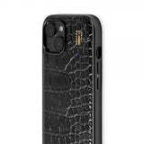 Ideal of Sweden iPhone 13/14/15/16e/17e Kuori Veganaani Nahkakuori MagSafe Musta Krokotiili