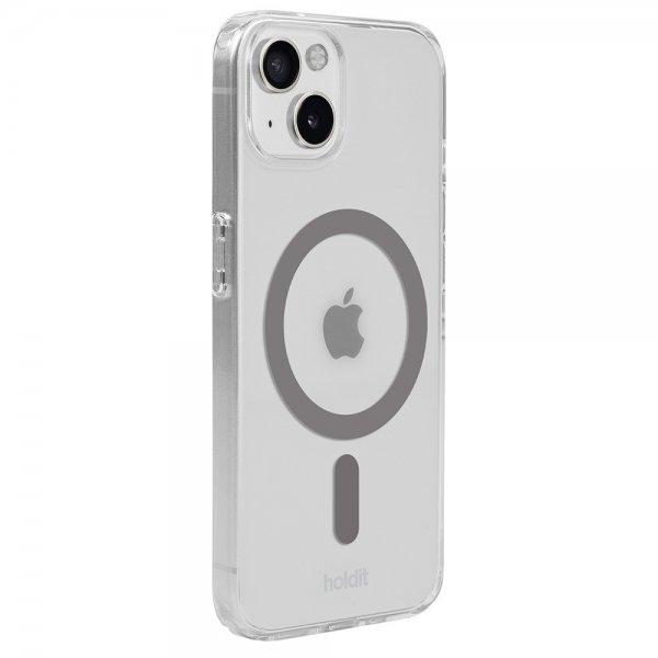 holdit iPhone 13/14/15 Kuori MagSafe Case Space Gray Läpinäkyvä