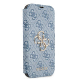 Guess iPhone 13 -suojakuori, metallilogo, sininen