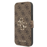 Guess iPhone 13 -suojakuori, metallilogo, ruskea