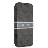 Guess iPhone 13 suojakuori Printed Stripe harmaa