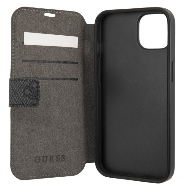 Guess iPhone 13 suojakuori Printed Stripe harmaa