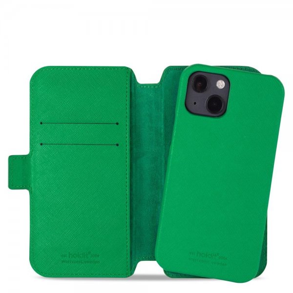 holdit iPhone 13 suojakuori Wallet Case Magnet Stockholm Grass Green