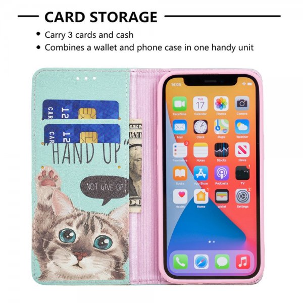 iPhone 13 Pro Flip-suojakotelo Motiiivi Käsivarsi ylös Älä luovuta