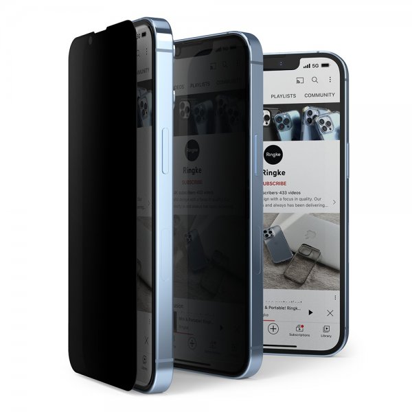 Ringke iPhone 13/iPhone 13 Pro/iPhone 14 -näytönsuoja Privacy Glass