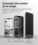 Ringke iPhone 13/iPhone 13 Pro/iPhone 14 -näytönsuoja Privacy Glass