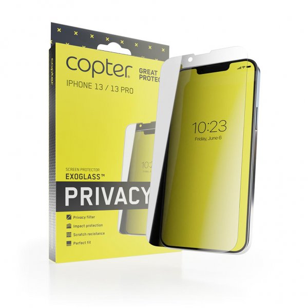 Copter iPhone 13/iPhone 13 Pro Näytönsuoja Exoglass Flat Privacy