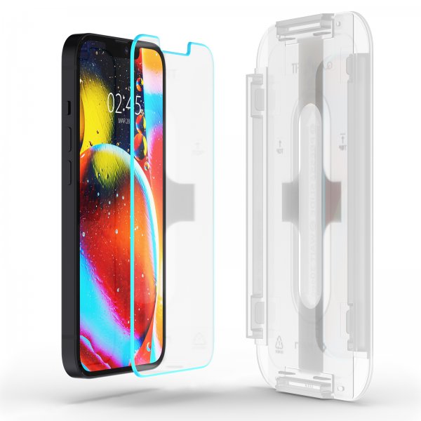 Spigen iPhone 13/13 Pro/14/16e/17e Näytönsuoja GLAS.tR EZ Fit 2-pakkaus