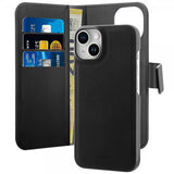 Puro iPhone 13/iPhone 14 Kotelo Detachable MagSafe Wallet Case Musta