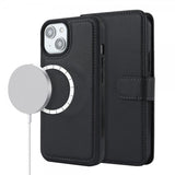iPhone 13/iPhone 14 Kotelo irrotettavalla MagSafe-kuorella Musta
