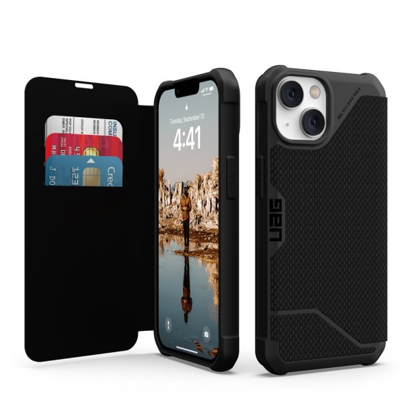 Urban Armor Gear (UAG) iPhone 13/iPhone 14 Kotelo Metropolis Kevlar Musta