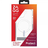 ZAGG iPhone 13/iPhone 14/iPhone 15 -suojakuori Crystal Palace Snap Kickstand Clear