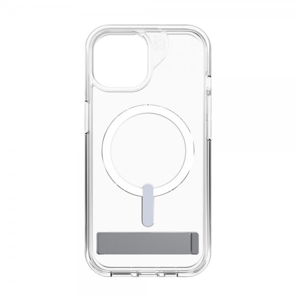 ZAGG iPhone 13/iPhone 14/iPhone 15 -suojakuori Crystal Palace Snap Kickstand Clear