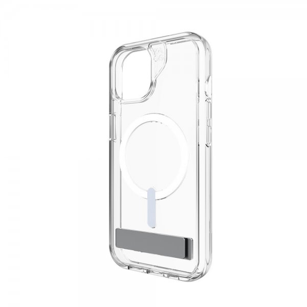 ZAGG iPhone 13/iPhone 14/iPhone 15 -suojakuori Crystal Palace Snap Kickstand Clear