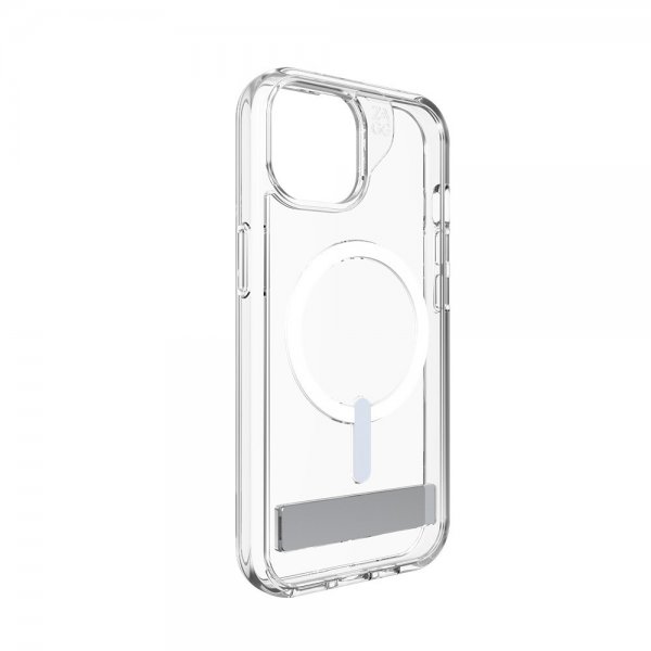 ZAGG iPhone 13/iPhone 14/iPhone 15 -suojakuori Crystal Palace Snap Kickstand Clear