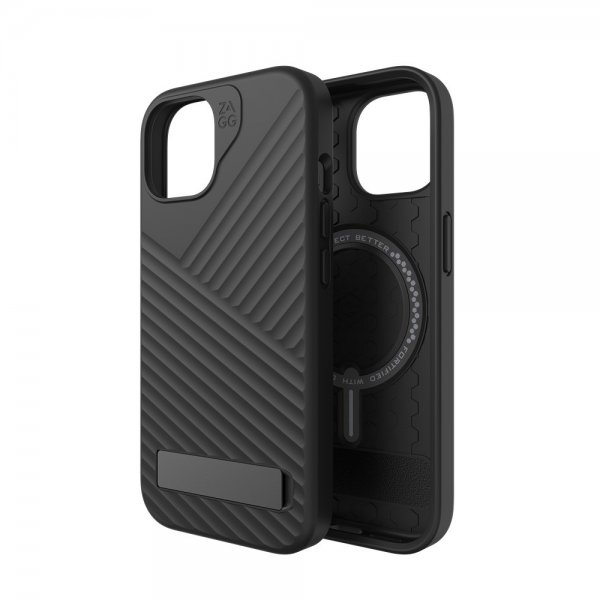 ZAGG iPhone 13/iPhone 14/iPhone 15 Suojakuori Denali Snap Kickstand Musta