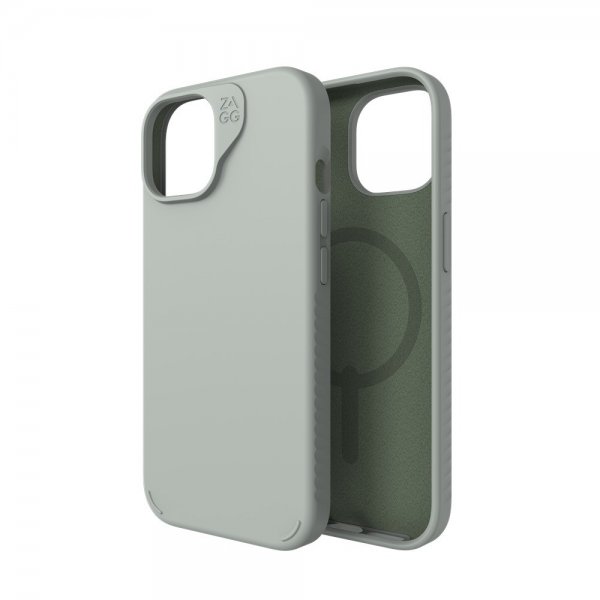 ZAGG iPhone 13/iPhone 14/iPhone 15 -suojakuori Manhattan Snap Sage