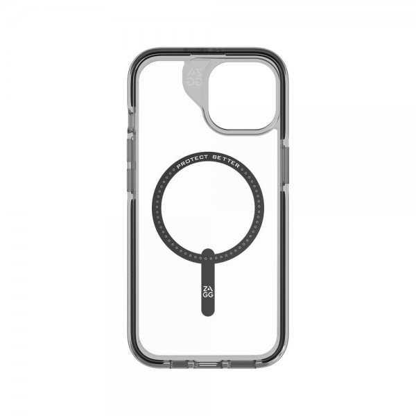 ZAGG iPhone 13/iPhone 14/iPhone 15 -kuori Santa Cruz Snap Musta