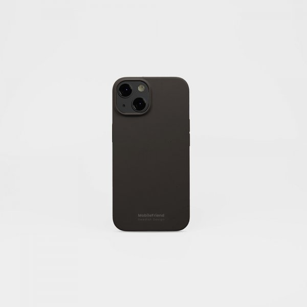 MobileFriend iPhone 13/iPhone 14/iPhone 15 Kuori Silikoni Musta
