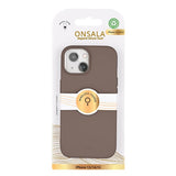 Onsala iPhone 13/iPhone 14/iPhone 15 -kuori silikonituntumalla, Chocolate