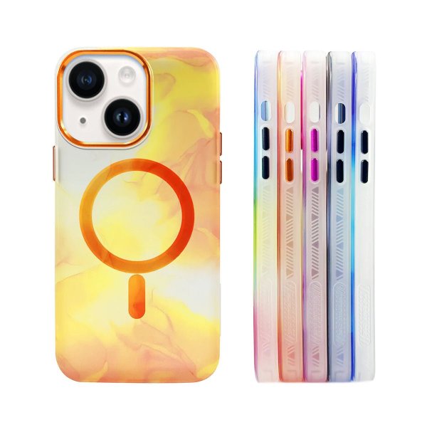 iPhone 13 Kuori Kuviollinen Abstrakti Oranssi