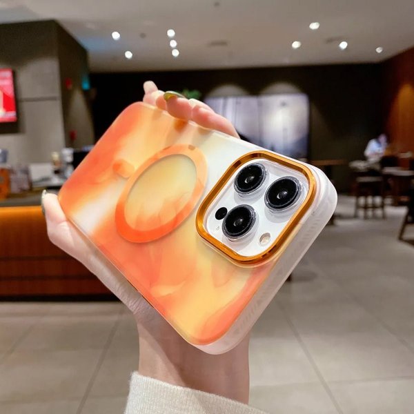 iPhone 13 Kuori Kuviollinen Abstrakti Oranssi