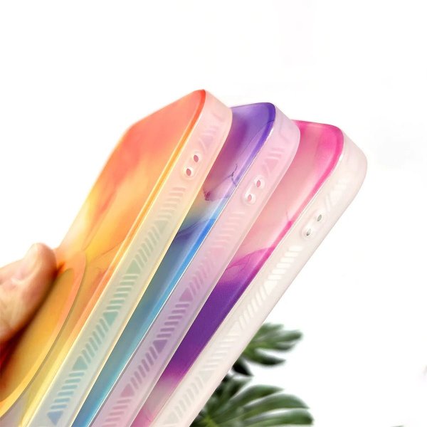 iPhone 13 Kuori Kuviollinen Abstrakti Oranssi
