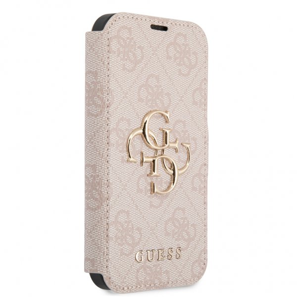 Guess iPhone 13 Mini Suojakuori Metallilogo Ruusukulta
