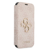 Guess iPhone 13 Mini Suojakuori Metallilogo Ruusukulta
