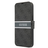Guess iPhone 13 Mini Suojakuori Printed Stripe Harmaa