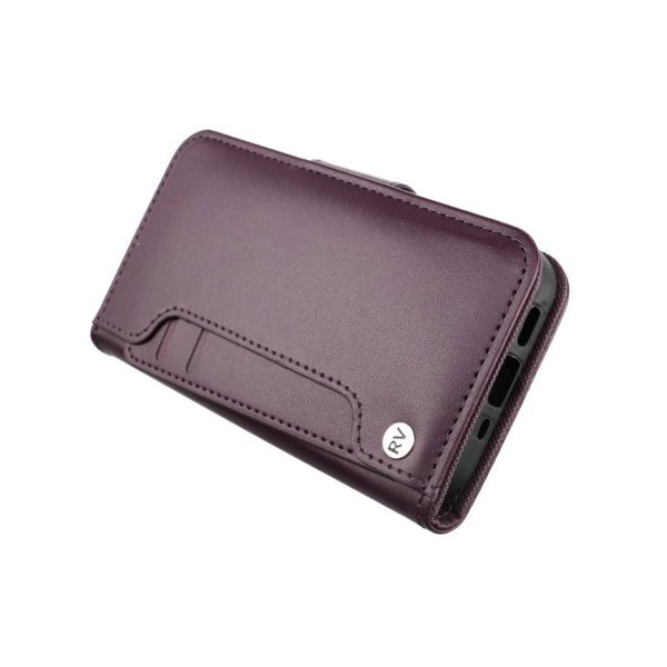 Rvelon iPhone 13 Mini Kotelo, käännettävä korttipaikka, lila