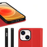 Rvelon iPhone 13 Mini Kotelo, aitoa nahkaa, punainen