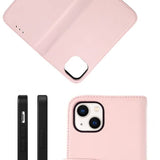 Rvelon iPhone 13 Mini -suojakuori, aitoa nahkaa, vaaleanpunainen