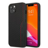 AMG iPhone 13 Mini -suojakuori Carbon Effect Stitching Musta