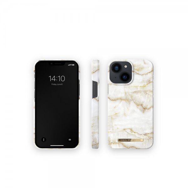 Ideal of Sweden iPhone 13 Mini Suojakuori Fashion Case Golden Pearl Marble