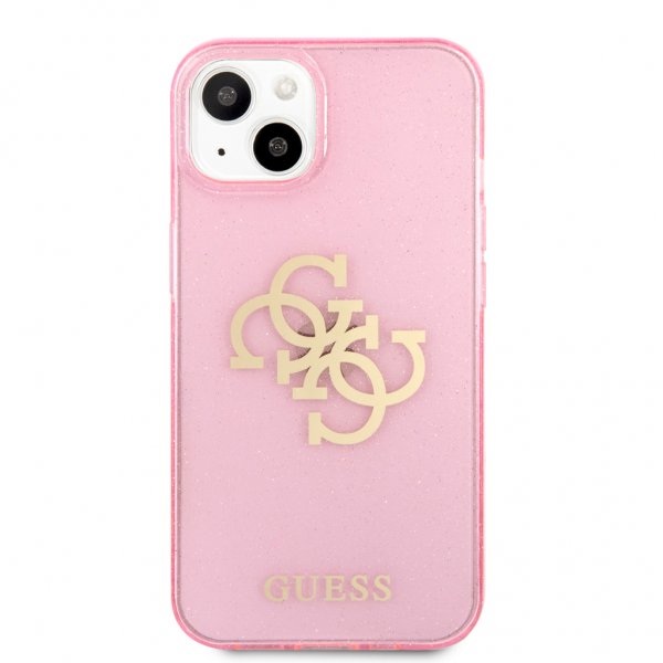 Guess iPhone 13 Mini Suojakuori Täysglitter Ruusukulta