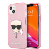 Karl Lagerfeld iPhone 13 Mini Suojakuori Full Glitter Pink