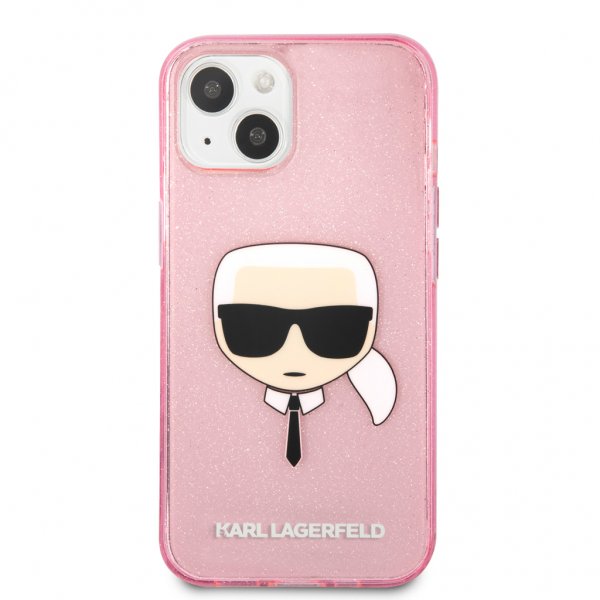 Karl Lagerfeld iPhone 13 Mini Suojakuori Full Glitter Pink