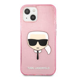 Karl Lagerfeld iPhone 13 Mini Suojakuori Full Glitter Pink