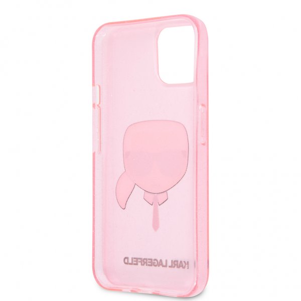 Karl Lagerfeld iPhone 13 Mini Suojakuori Full Glitter Pink