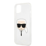 Karl Lagerfeld iPhone 13 Mini -kuori, täynnä hopeaglitteriä