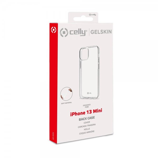 Celly iPhone 13 Mini Suojakuori GELSKIN Läpinäkyvä