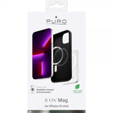 Puro iPhone 13 Mini -suojakuori ICON Mag, musta