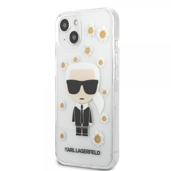 Karl Lagerfeld iPhone 13 Mini Suojakuori Iconic Flower Transparent