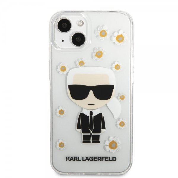 Karl Lagerfeld iPhone 13 Mini Suojakuori Iconic Flower Transparent