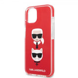 Karl Lagerfeld iPhone 13 Mini -suojakuori Karl & Choupette Punainen